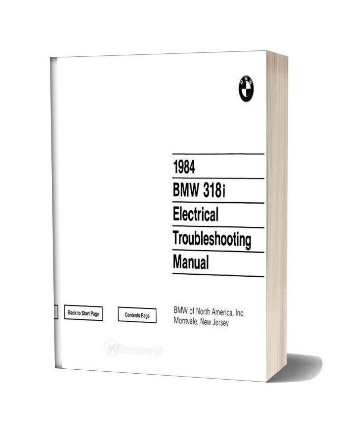 1984 Bmw 318i Electrical Troubleshooting Manual