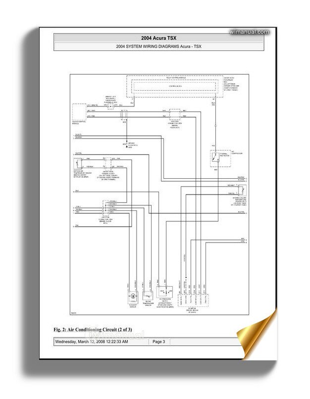 Acura Tsx 2003 2008 System Wiring Diagrams