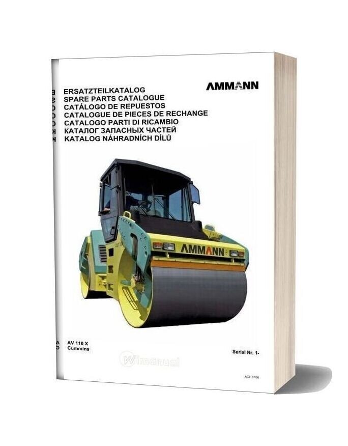 Ammann 0607 Av110x Parts Catalogue