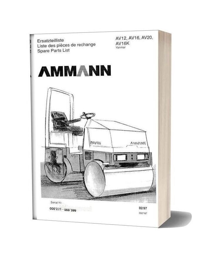 Ammann Avp07td Av12 16 0225 0399 080407 Ml En Parts Catalogue
