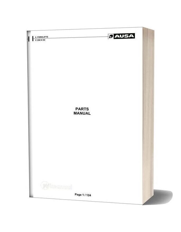 Ausa C 350 X X4 Parts Manual Katalog Delova