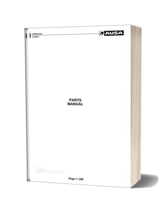 Ausa Forklift C250h Parts Manual