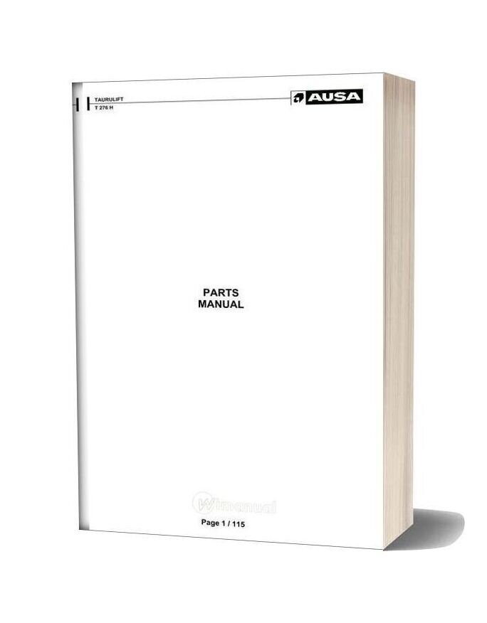 Ausa Forklift T276h Parts Manual