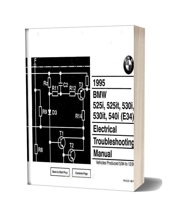 Bmw 525i 525it 530i 530it 540i 1995 Electrical Troubleshooting Manual
