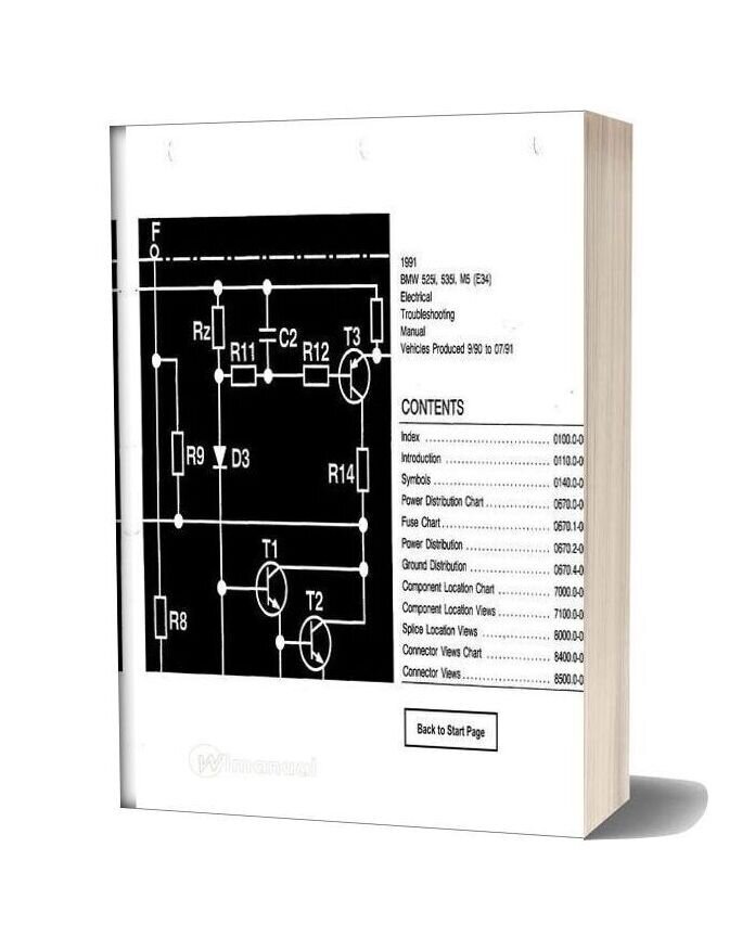 Bmw 525i 535i M5 1991 Electrical Troubleshooting Manual