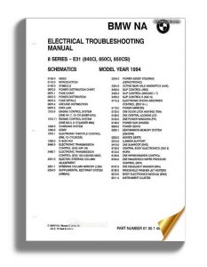 Bmw 840ci 850ci 850csi 1994 Electrical Troubleshooting Manual