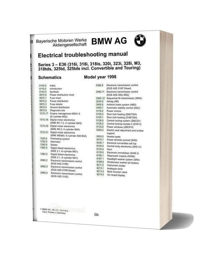 Bmw Electrical Troubleshooting Manual Series 3 1998