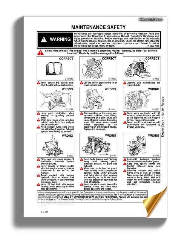 Bobcat S70 Skid Steer Loader Service Manual