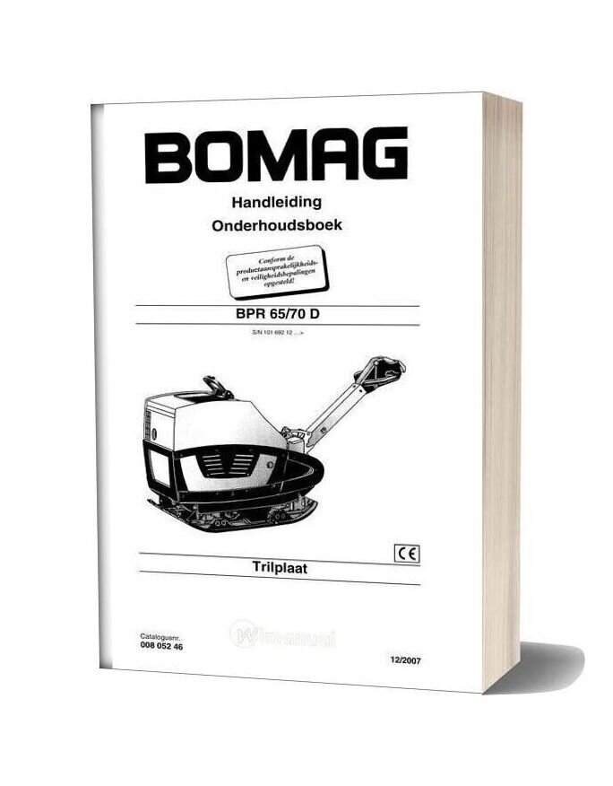 Bomag Bpr 65 70d Maintenance Manual