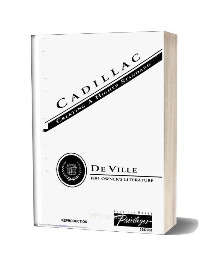 Cadillac Deville 1995 Service Reapair Manual