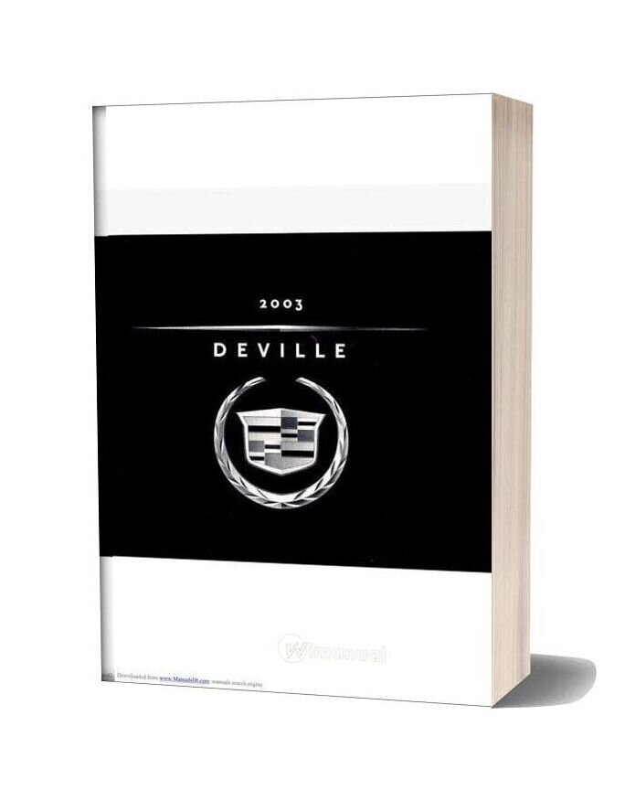 Cadillac Deville 2003 Service Reapair Manual