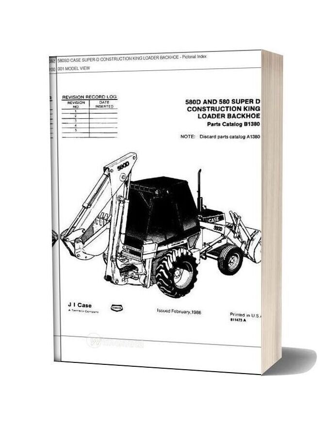 Case 580 Super D Parts Manual