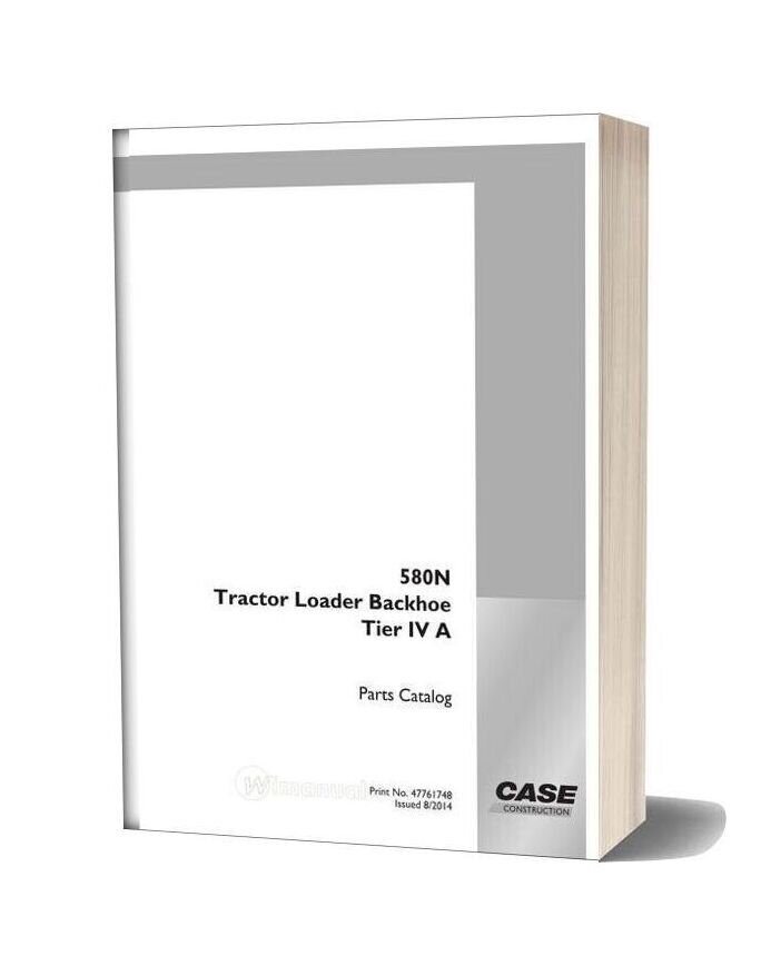 Case 580n Tieriva Loader Backhoe Parts Catalogue