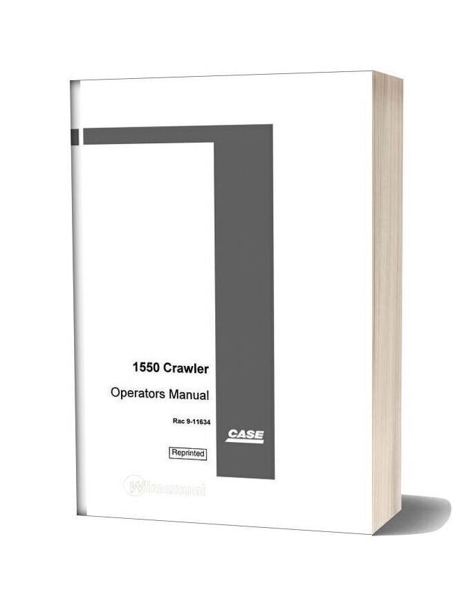 Case Crawler Dozer 1550 Operators Manual