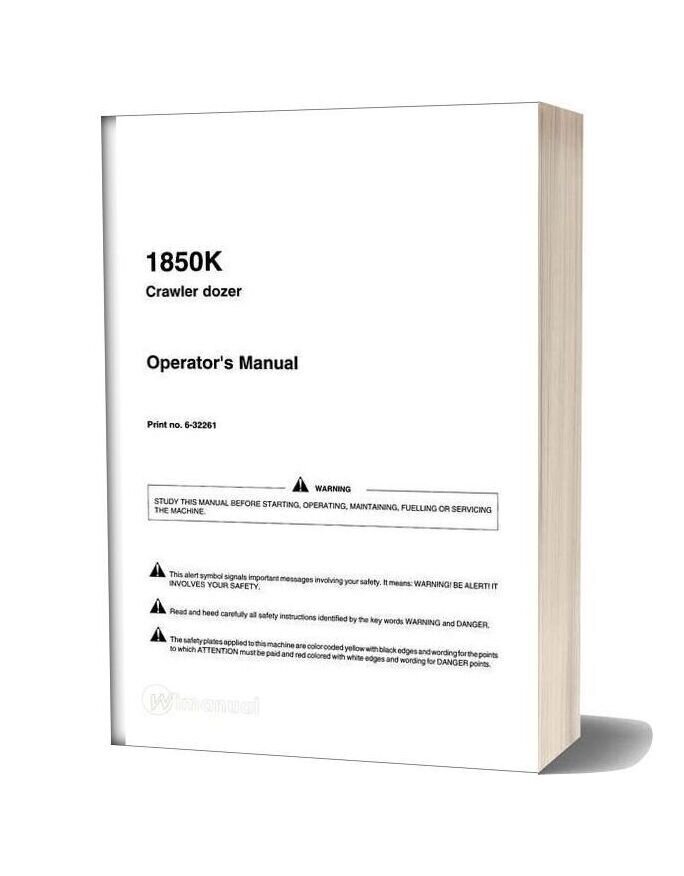 Case Crawler Dozer 1850k Operators Manual
