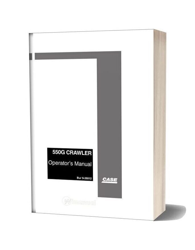 Case Crawler Dozer 450g Operators Manual