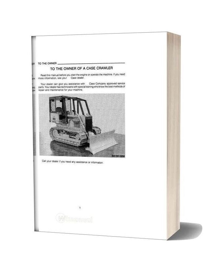 Case Crawler Dozer 550 Operators Manual