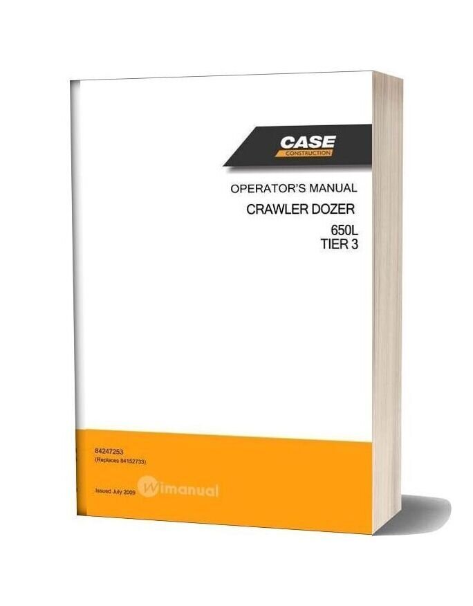 Case Crawler Dozer 650l Operators Manual