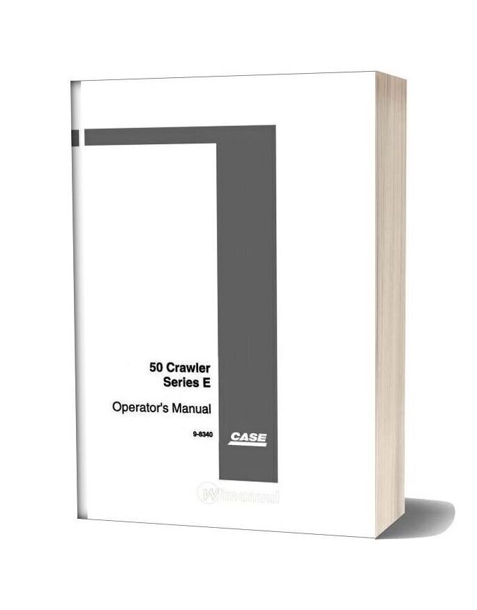 Case Crawler Excavator 50 E Series Operators Manual