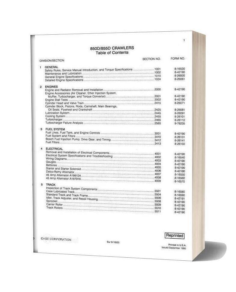Case Crawlers 850d 855d Service Manual