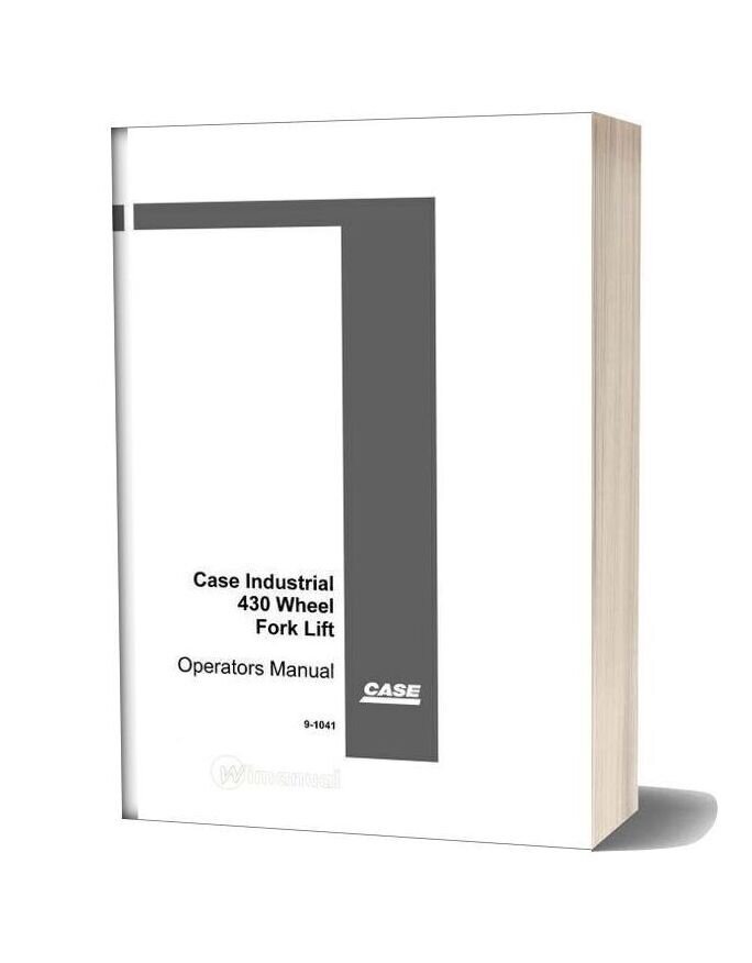Case Forklift 430 Operators Manual