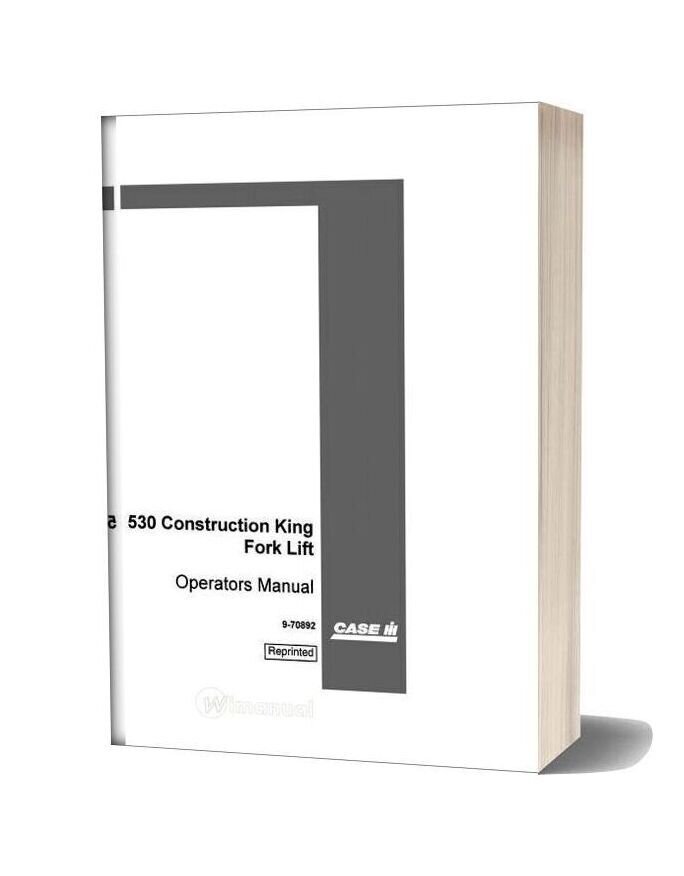 Case Forklift 530ck Operators Manual