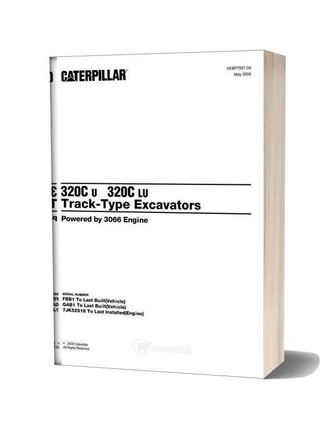 Caterpillar 320c U 320c Lu Track Type Excavator Parts Manual Japonesa 2008
