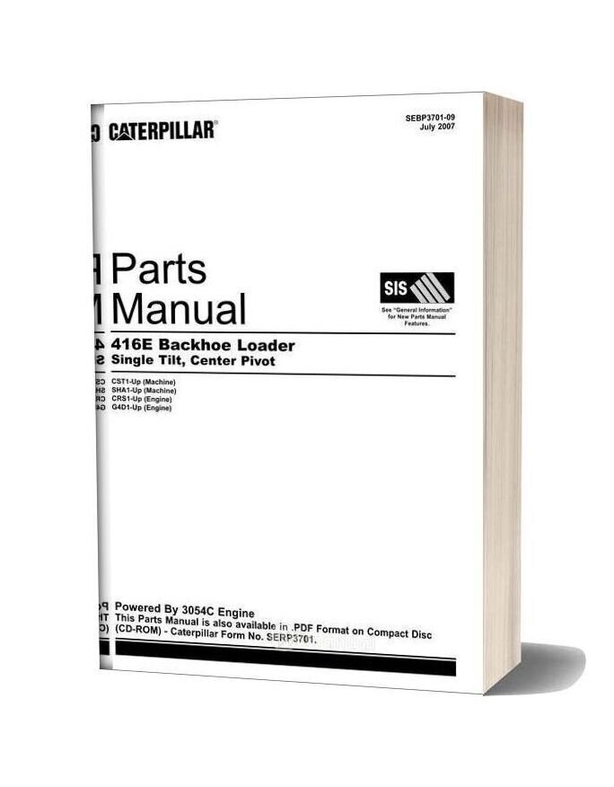 Caterpillar 416 E Parts Catalogue Multilingual