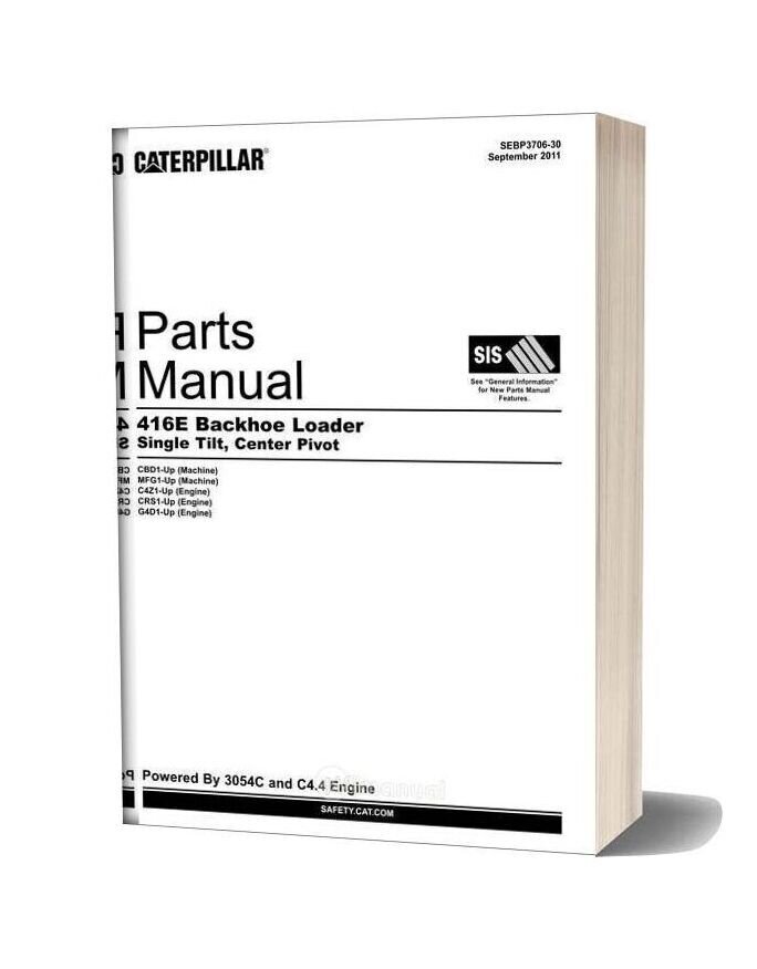 Caterpillar 416e Parts Manual 416e Backhoe Loader