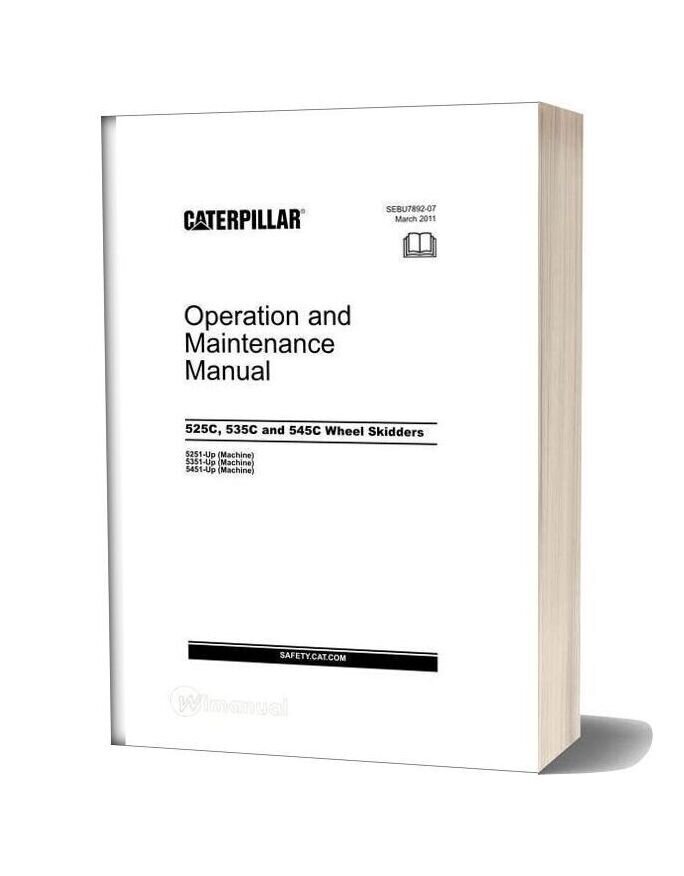 Caterpillar 525c Skidder Operation Manual
