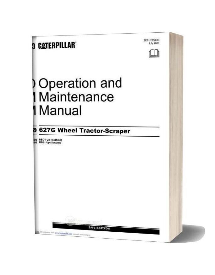 Caterpillar 627g Wheel Trator Scraper Operation And Maintenance Manual