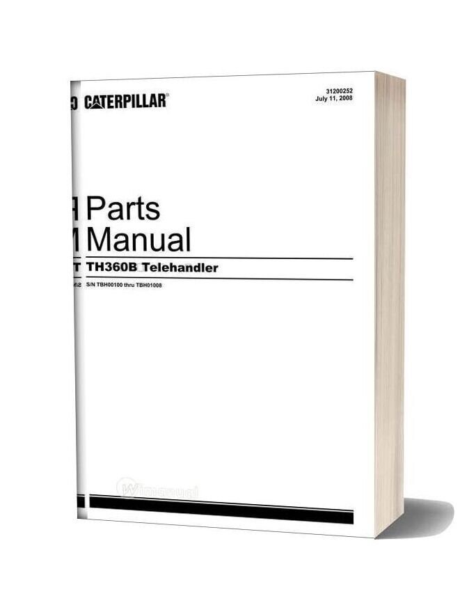 Caterpillar Telehander Th360b (Tbh) Parts Manual
