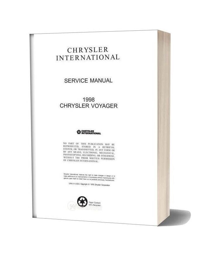 Chrysler Voyager Service Manual Gs 1999 1996