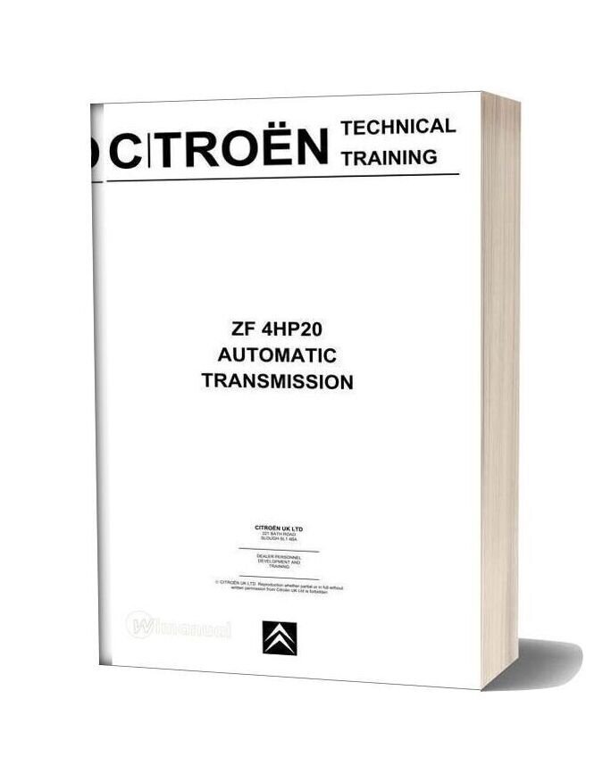 Citroen Training Booklet Zf 4hp20 Automatic Transmission