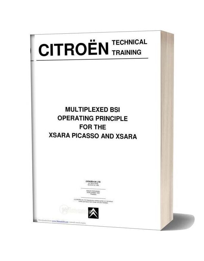 Citroen Xsara Operating Principle Technical Training
