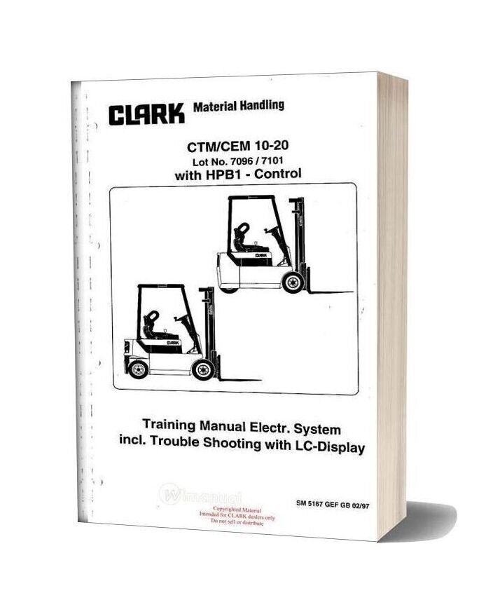 Clark Sm 5167 Service Manual