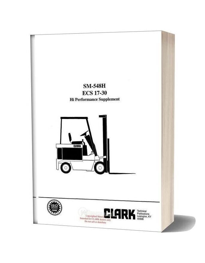 Clark Sm 548 Service Manual