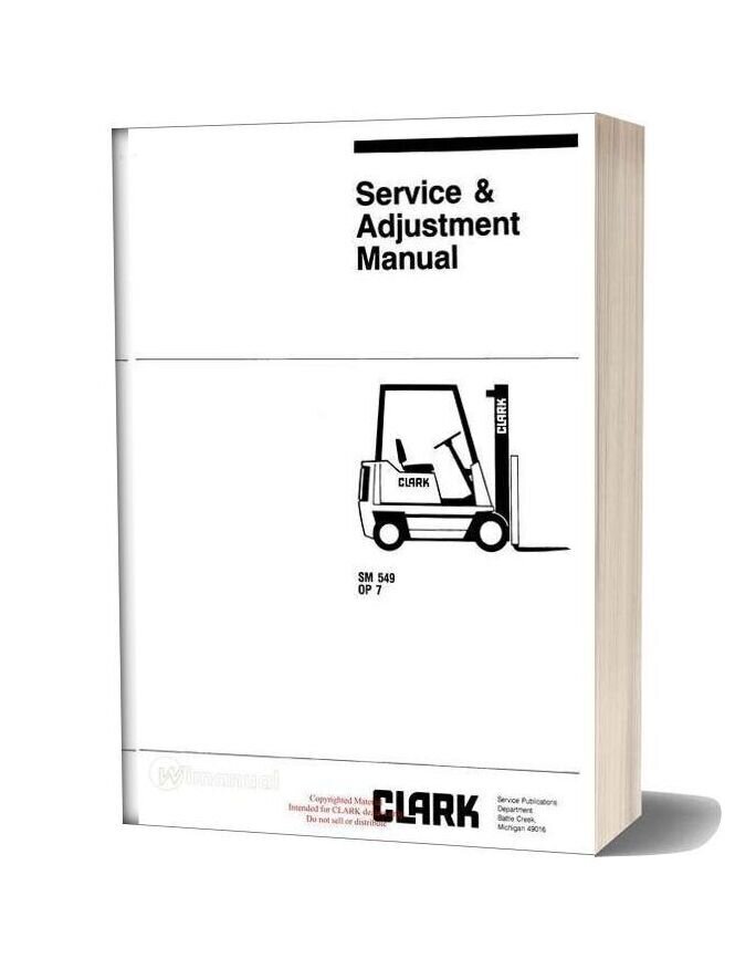 Clark Sm 549 Service Manual