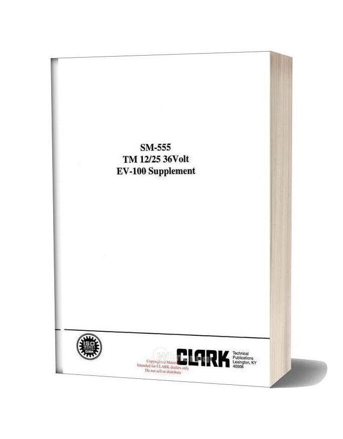 Clark Sm 555 Service Manual