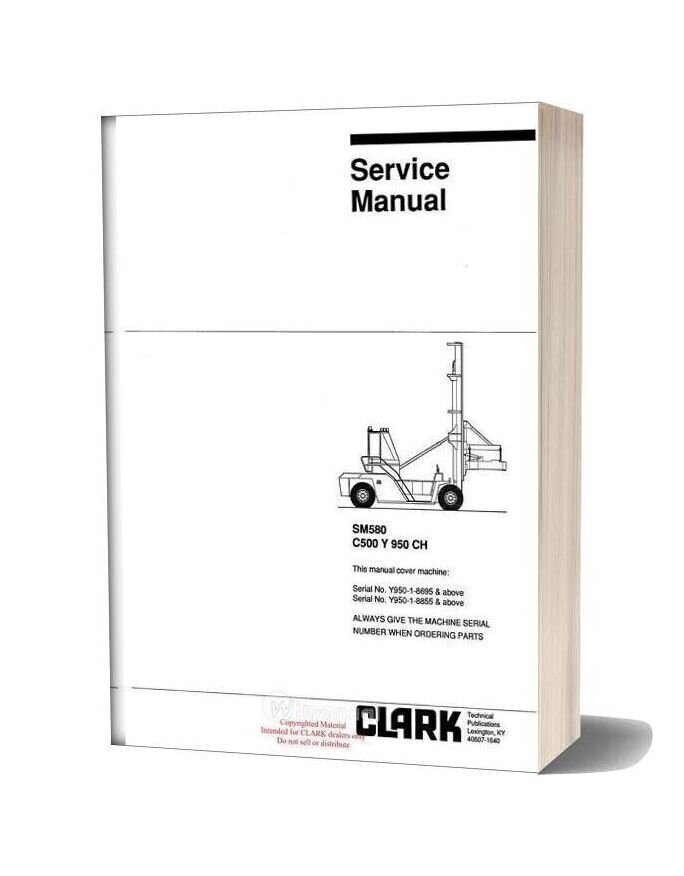 Clark Sm 580 Service Manual