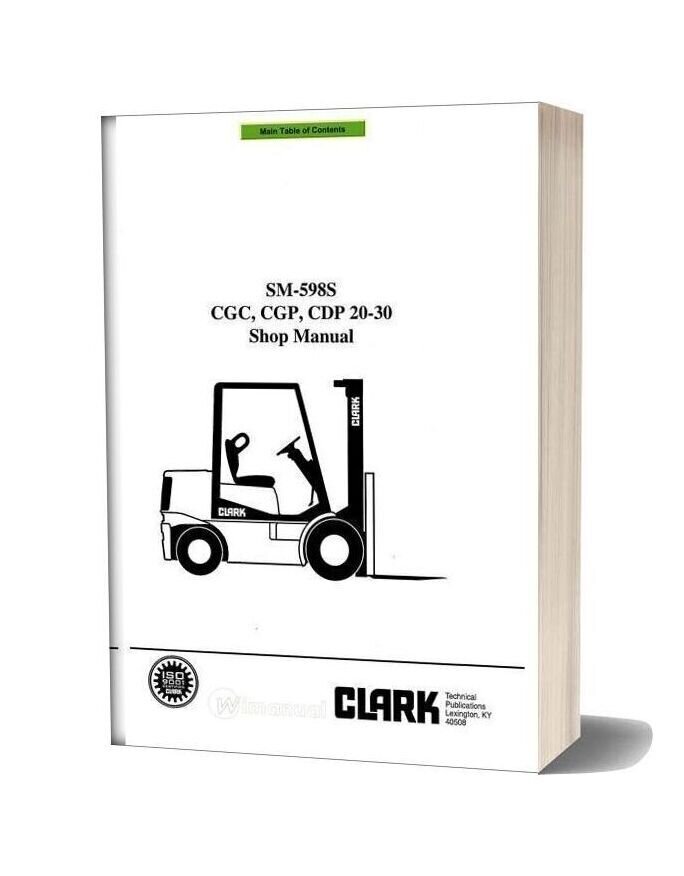Clark Sm 598s Service Manual