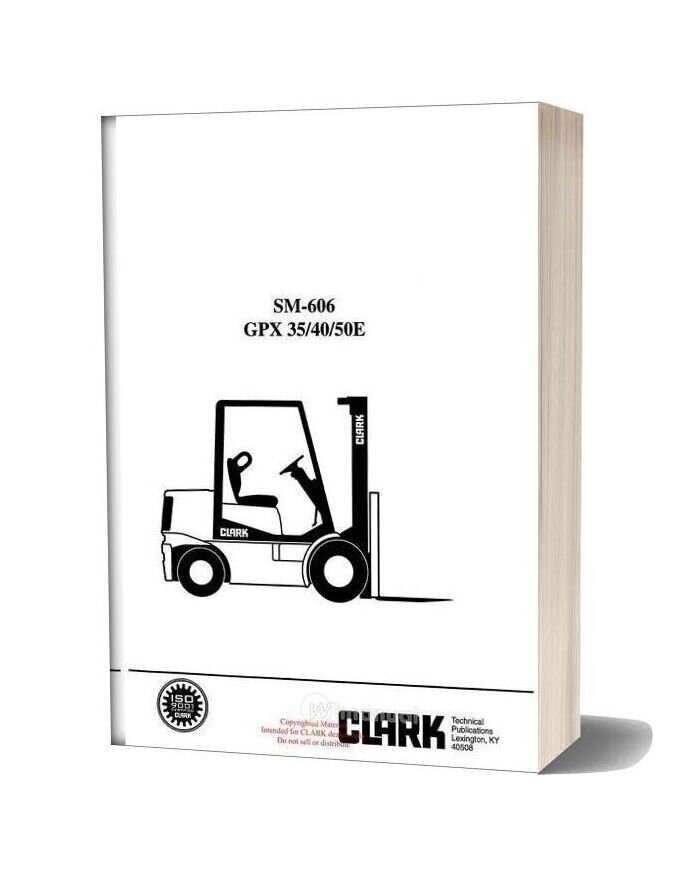 Clark Sm 606 Service Manual