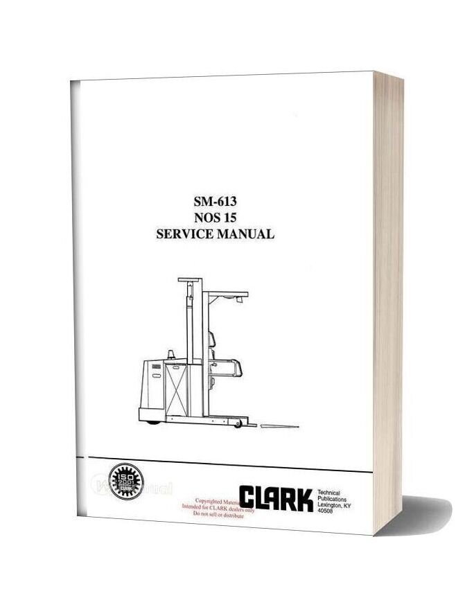 Clark Sm 613 Service Manual