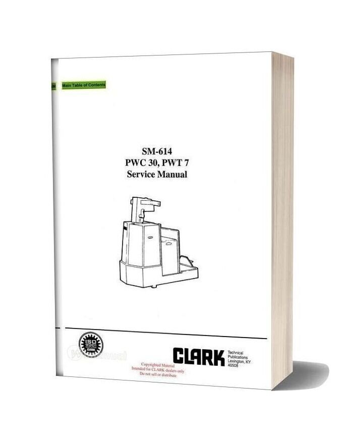 Clark Sm 614 Service Manual