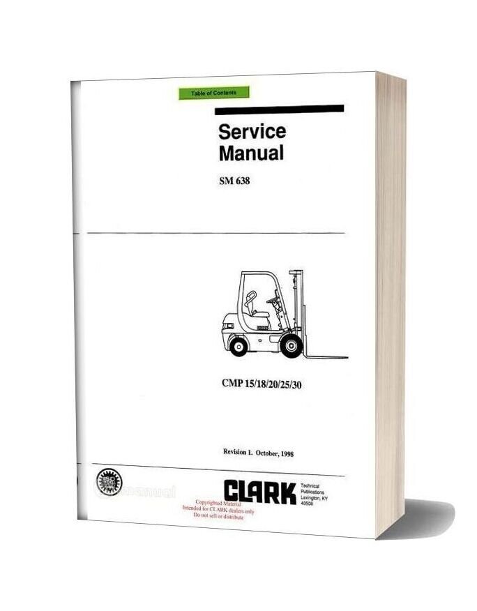 Clark Sm 638 Service Manual
