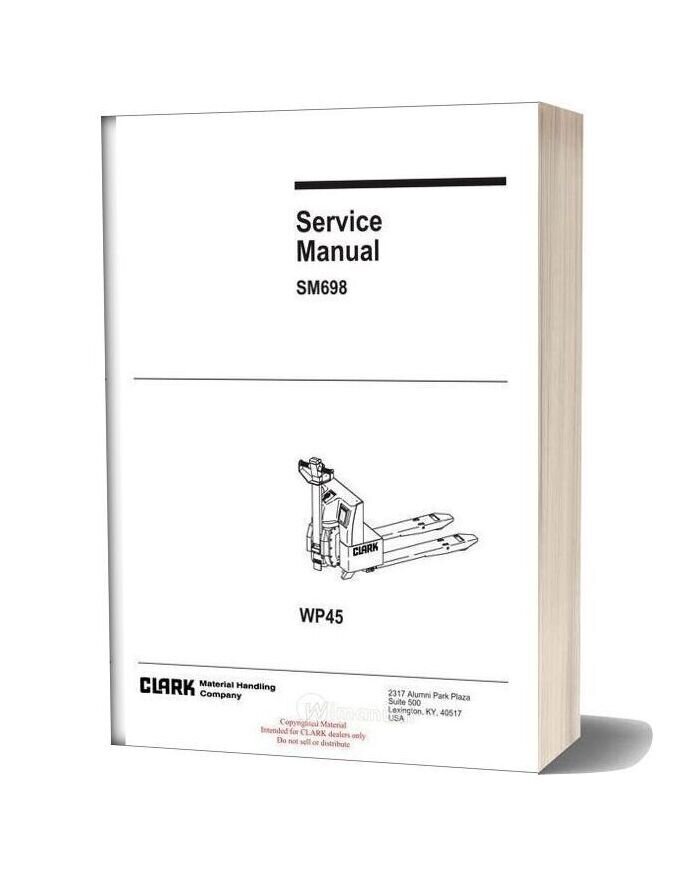Clark Sm 698 Service Manual