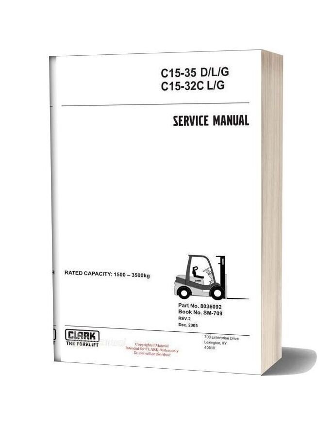 Clark Sm 709 Service Manual