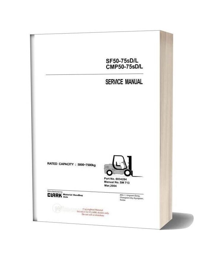Clark Sm 713 Service Manual