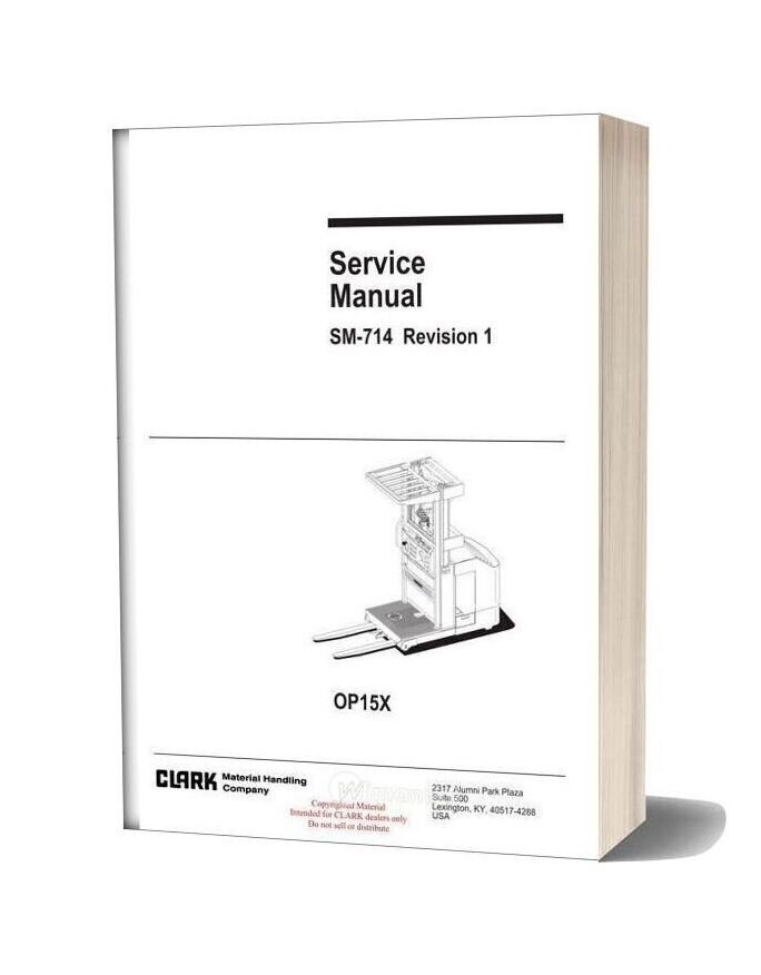 Clark Sm 714 Service Manual