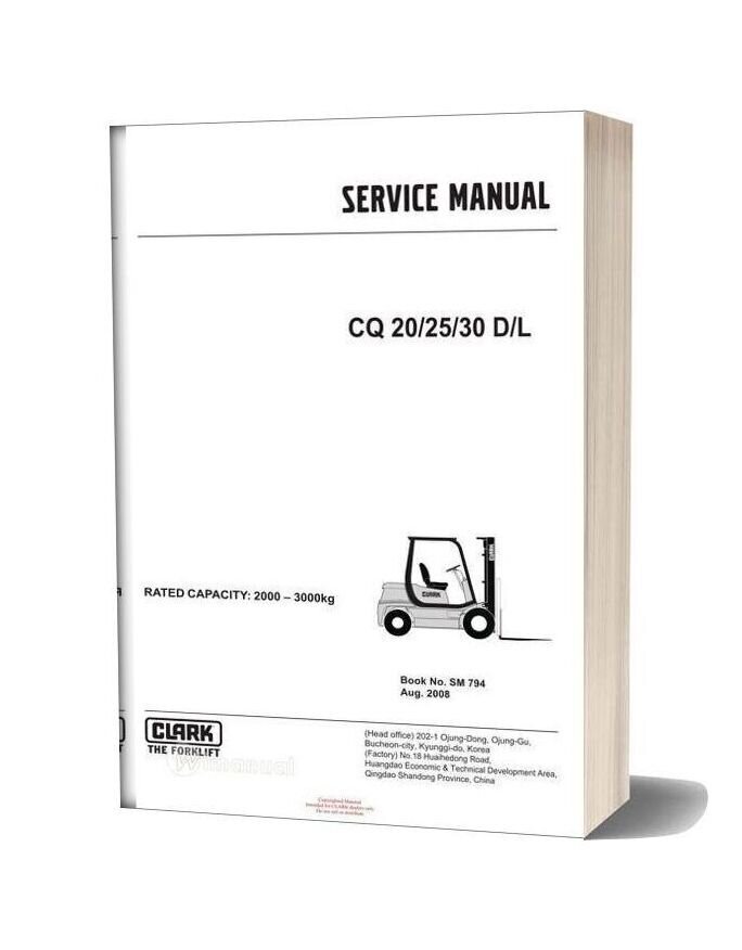 Clark Sm 794 Service Manual